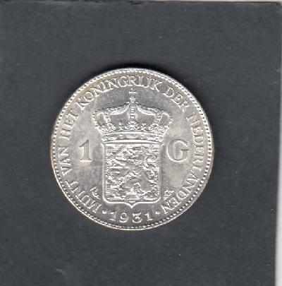 Beschrijving: 1 Gulden WILHELMINA